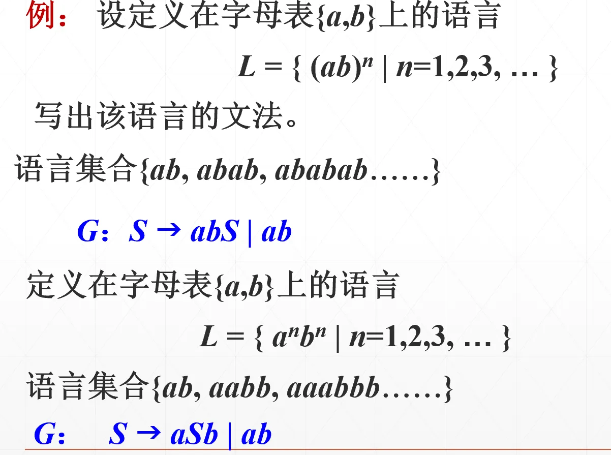 重复式语言文法示例一